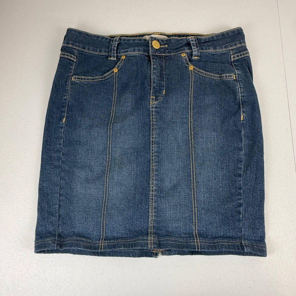 Y2K Signature by Levi Strauss & Co Womens Medium Wash Denim Mini Skirt Sz 12
